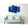 imageWieco Art Blue Rose with Dew Canvas Wall Art Abstract Romantic Flower Pictures Paintings Wall Art for Living Room Bedroom Decorations Wall Decor Large 4 Panels Modern Canvas Prints Artwork12x24inchx2pcs  12x32inchx2pcs