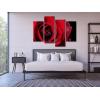 imageWieco Art Blue Rose with Dew Canvas Wall Art Abstract Romantic Flower Pictures Paintings Wall Art for Living Room Bedroom Decorations Wall Decor Large 4 Panels Modern Canvas Prints Artwork12x24x2pcs  12x32x2pcsinch