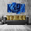 imageWieco Art Blue Rose with Dew Canvas Wall Art Abstract Romantic Flower Pictures Paintings Wall Art for Living Room Bedroom Decorations Wall Decor Large 4 Panels Modern Canvas Prints Artwork16x32inchx2pcs  16x40inchx2pcs