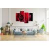 imageWieco Art Blue Rose with Dew Canvas Wall Art Abstract Romantic Flower Pictures Paintings Wall Art for Living Room Bedroom Decorations Wall Decor Large 4 Panels Modern Canvas Prints Artwork12x24x2pcs  12x32x2pcsinch