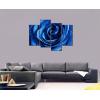 imageWieco Art Blue Rose with Dew Canvas Wall Art Abstract Romantic Flower Pictures Paintings Wall Art for Living Room Bedroom Decorations Wall Decor Large 4 Panels Modern Canvas Prints Artwork12x24inchx2pcs  12x32inchx2pcs