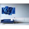 imageWieco Art Blue Rose with Dew Canvas Wall Art Abstract Romantic Flower Pictures Paintings Wall Art for Living Room Bedroom Decorations Wall Decor Large 4 Panels Modern Canvas Prints Artwork16x32inchx2pcs  16x40inchx2pcs