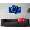 imageWieco Art Blue Rose with Dew Canvas Wall Art Abstract Romantic Flower Pictures Paintings Wall Art for Living Room Bedroom Decorations Wall Decor Large 4 Panels Modern Canvas Prints Artwork12x24inchx2pcs  12x32inchx2pcs