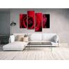 imageWieco Art Blue Rose with Dew Canvas Wall Art Abstract Romantic Flower Pictures Paintings Wall Art for Living Room Bedroom Decorations Wall Decor Large 4 Panels Modern Canvas Prints Artwork12x24x2pcs  12x32x2pcsinch