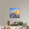 imageWieco Art Bridge Canvas Prints Artwork for Wall Decor Stretched Art work Modern Canvas Wall Art for Home and office Decoration Landscape Picture Print on Canvas Art 20 by 20 inchBridge