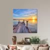imageWieco Art Bridge Canvas Prints Artwork for Wall Decor Stretched Art work Modern Canvas Wall Art for Home and office Decoration Landscape Picture Print on Canvas Art 24 by 24 inch