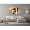 imageWieco Art Buddha Canvas Prints Wall Art Giclee Abstract Oil Paintings Reproduction Artwork Ready to Hang for Living Room Home Decorations Large Modern 4 Piece Stretched and Framed Abstract Artwork L