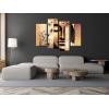 imageWieco Art Buddha Canvas Prints Wall Art Giclee Abstract Oil Paintings Reproduction Artwork Ready to Hang for Living Room Home Decorations Large Modern 4 Piece Stretched and Framed Abstract Artwork L
