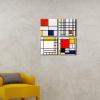 imageWieco Art Canvas Prints Composition by Piet Cornelies Mondrian Classic Art Reproductions Canvas Wall Art for Home Decoration