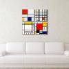 imageWieco Art Canvas Prints Composition by Piet Cornelies Mondrian Classic Art Reproductions Canvas Wall Art for Home Decoration
