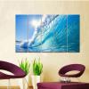 imageWieco Art Canvas Prints Wall Art Sea Waves Pictures Paintings Ready to Hang for Living Room Bedroom Home Office Decor Extra Large Modern Gallery Wrapped Giclee Seascape Beach Photo Artwork XL 5pcs10x30inchx5pcs 25x75cmx5pcs
