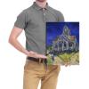 imageWieco Art Church at Auvers Giclee Canvas Prints Wall Art by Vincent Van Gogh Famous Paintings Reproduction Modern Classic Abstract Artwork Landscape Pictures for Wall Decor Home Office Decorations16L x 12W