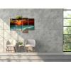 imageWieco Art Cloudy Sea 4 Piece Seascape Canvas Paintings Wall Art Large Modern Stretched and Framed Ocean Beach Giclee Canvas Prints Artwork Pictures Ready to Hang for Living Room Home Decorations L