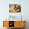 imageWieco Art Cozy Sea Canvas Print Wall Art Ocean Beach Pictures Paintings Modern Large Stretched and Framed Grace Contemporary Seascape Giclee Artwork Ready to Hang for Living Room Bedroom Home Decor24x36inch