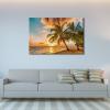 imageWieco Art Cozy Sea Canvas Print Wall Art Ocean Beach Pictures Paintings Modern Large Stretched and Framed Grace Contemporary Seascape Giclee Artwork Ready to Hang for Living Room Bedroom Home Decor24x36inch