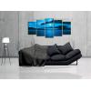 imageWieco Art Dark Blue Ocean White Sun Modern 5 Piece Wrapped Giclee Canvas Prints Contemporary Seascape Artwork Beach Pictures Paintings on Canvas Wall Art for Living Room Bedroom Home Decorations10x16inchx2pcs 10x20inchx2pcs 10x24inchx1pc