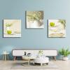 imageWieco Art Elegant Life Canvas Prints Wall Art Grace Flowers Pictures Photo Paintings for Bedroom Bar Home Decorations Modern 3 Panels Stretched and Framed Decorative Green Floral Giclee ArtworkGreen