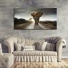 imageWieco Art Elephant Canvas Paintings Wall Art One piece Modern Large Stretched and Framed Landscape Animals Pictures on Giclee Canvas Prints Artwork Decor for Living Room Bedroom Home Decorations L236L x 24W