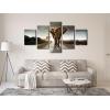 imageWieco Art Elephant Canvas Paintings Wall Art One piece Modern Large Stretched and Framed Landscape Animals Pictures on Giclee Canvas Prints Artwork Decor for Living Room Bedroom Home Decorations L12x16inchx2pcs 12x24inchx2pcs 12x32inchx1pc