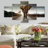 imageWieco Art Elephant Canvas Paintings Wall Art One piece Modern Large Stretched and Framed Landscape Animals Pictures on Giclee Canvas Prints Artwork Decor for Living Room Bedroom Home Decorations L12x16inchx2pcs 12x24inchx2pcs 12x32inchx1pc