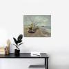 imageWieco Art Fishing Boats on the Beach at Les Saintes Maries Large Modern Canvas Prints of Van Gogh Oil Paintings Seascape Pictures on Canvas Wall Art for Bedroom Kitchen Home Decor24L x 20W