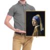 imageWieco Art Framed Canvas Art the Girl with a Pearl Earring by Jan Vermeer Oil Paintings Reproduction Canvas Print Artwork for Living Room Decoration Home ampamp Office Decor17L x 13W