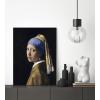 imageWieco Art Framed Canvas Art the Girl with a Pearl Earring by Jan Vermeer Oil Paintings Reproduction Canvas Print Artwork for Living Room Decoration Home ampamp Office Decor16L x 12W