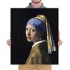 imageWieco Art Framed Canvas Art the Girl with a Pearl Earring by Jan Vermeer Oil Paintings Reproduction Canvas Print Artwork for Living Room Decoration Home ampamp Office Decor24L x 20W