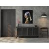 imageWieco Art Framed Canvas Art the Girl with a Pearl Earring by Jan Vermeer Oil Paintings Reproduction Canvas Print Artwork for Living Room Decoration Home ampamp Office Decor32L x 24W