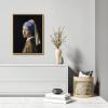 imageWieco Art Framed Canvas Art the Girl with a Pearl Earring by Jan Vermeer Oil Paintings Reproduction Canvas Print Artwork for Living Room Decoration Home ampamp Office Decor17L x 13W