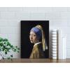 imageWieco Art Framed Canvas Art the Girl with a Pearl Earring by Jan Vermeer Oil Paintings Reproduction Canvas Print Artwork for Living Room Decoration Home ampamp Office Decor16L x 12W