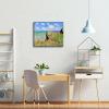 imageWieco Art Gallery Wrapped Canvas Print Wall Art Cliff Walk at Pourville1882 by Claude Monet Mondern Classic Art Print Picture Artwork for living room Home Kitchen Decorations24L x 20W