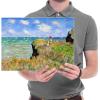 imageWieco Art Gallery Wrapped Canvas Print Wall Art Cliff Walk at Pourville1882 by Claude Monet Mondern Classic Art Print Picture Artwork for living room Home Kitchen Decorations16L x 12W