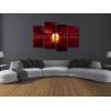 imageWieco Art Giclee Canvas Prints Wall Art Red Sea Pictures Sun Paintings Ready to Hang for Living Room Bedroom Home Decorations Modern 4 Piece Large Stretched and Framed Seascape Ocean Beach16x32inchx2pcs  16x40inchx2pcs