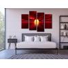 imageWieco Art Giclee Canvas Prints Wall Art Red Sea Pictures Sun Paintings Ready to Hang for Living Room Bedroom Home Decorations Modern 4 Piece Large Stretched and Framed Seascape Ocean Beach12x24inchx2pcs  12x32inchx2pcs