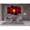 imageWieco Art Giclee Canvas Prints Wall Art Red Sea Pictures Sun Paintings Ready to Hang for Living Room Bedroom Home Decorations Modern 4 Piece Large Stretched and Framed Seascape Ocean Beach12x24inchx2pcs  12x32inchx2pcs