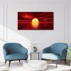 imageWieco Art Giclee Canvas Prints Wall Art Red Sea Pictures Sun Paintings Ready to Hang for Living Room Bedroom Home Decorations Modern 4 Piece Large Stretched and Framed Seascape Ocean Beach40L x 20W