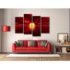 imageWieco Art Giclee Canvas Prints Wall Art Red Sea Pictures Sun Paintings Ready to Hang for Living Room Bedroom Home Decorations Modern 4 Piece Large Stretched and Framed Seascape Ocean Beach16x32inchx2pcs  16x40inchx2pcs
