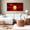 imageWieco Art Giclee Canvas Prints Wall Art Red Sea Pictures Sun Paintings Ready to Hang for Living Room Bedroom Home Decorations Modern 4 Piece Large Stretched and Framed Seascape Ocean Beach40L x 20W