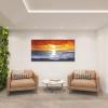 imageWieco Art Grand Sight Extra Large Modern Wrapped Giclee Canvas Prints Seascape Artwork Ocean Sea Beach Pictures Paintings on Canvas Wall Art for Living Room Bedroom Home Office Decorations 48x2448L x 24W