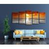imageWieco Art Grand Sight Sunset Ocean Canvas Prints Wall Art Sea Beach Pictures to Photo Paintings Landscape Decor for Living Room Bedroom Home Decorations 5 Panels Modern HD Seascape Giclee Artwork14x24inchx2pcs 14x28inchx2pcs 14x32inchx1pc