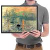 imageWieco Art Impression Sunrise Modern Framed Giclee Canvas Prints of Claude Monet Famous Oil Paintings Reproduction Seascape Artwork Sea Pictures on Canvas Wall Art Ready to Hang for Home Decorations162L x 162W
