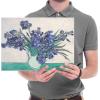 imageWieco Art Irises Canvas Prints Wall Art Flowers by Van Gogh Famous Oil Paintings Reproduction Modern Stretched and Framed Floral Picture Giclee Artwork Ready to Hang for Bedroom Home Decoration16L x 12W