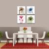 imageWieco Art Modern Floral Canvas Prints Wall Art Flickering Flowers Pictures Paintings for Living Room Bedroom Home Decorations 4 Piece Stretched and Framed Abstract Giclee Artwork Ready to Hang Decor