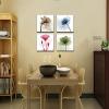 imageWieco Art Modern Floral Canvas Prints Wall Art Flickering Flowers Pictures Paintings for Living Room Bedroom Home Decorations 4 Piece Stretched and Framed Abstract Giclee Artwork Ready to Hang Decor