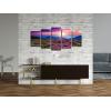imageWieco Art Mountains in Sunrise Extra Large 5 Panels Modern Gallery Wrapped Giclee Canvas Prints Artwork Purple Landscape Pictures Paintings on Canvas Wall Art for Living Room Home Decorations XL10x16inchx2pcs 10x20inchx2pcs 10x24inchx1pc