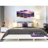 imageWieco Art Mountains in Sunrise Extra Large 5 Panels Modern Gallery Wrapped Giclee Canvas Prints Artwork Purple Landscape Pictures Paintings on Canvas Wall Art for Living Room Home Decorations XL10x16inchx2pcs 10x20inchx2pcs 10x24inchx1pc