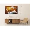 imageWieco Art Orchid Floral Oil Paintings on Canvas Wall Art Ready to Hang for Living Room Bedroom Home Decorations Modern 100 Hand Painted Modern Stretched and Framed Abstract Pretty Flower Art Work