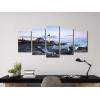 imageWieco Art Portland Lighthouse Canvas Prints Wall Art Ocean Sunset Beach Seascape Pictures Paintings for Living Room Bedroom Home Decorations Extra Large Modern Stretched and Framed Sea Skyline10x16inchx2pcs 10x20inchx2pcs 10x24inchx1pc