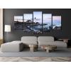 imageWieco Art Portland Lighthouse Canvas Prints Wall Art Ocean Sunset Beach Seascape Pictures Paintings for Living Room Bedroom Home Decorations Extra Large Modern Stretched and Framed Sea Skyline16x24inchx2pcs 16x32inchx2pcs 16x40inchx1pc